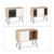 Relaxdays Sideboard Retro, 60er Jahre Design, Holz, Metall, Kommode, Skandinavisch, HxBxT: 70 x 80 x 40 cm, Schwarz Weiß - 
