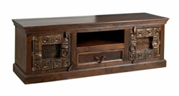 SIT-Möbel Almirah 5121-30 koloniales Lowboard, zwei Türen, je 1 Schublade & offenes Fach, recyceltes Holz, 150x45x50 cm - 1