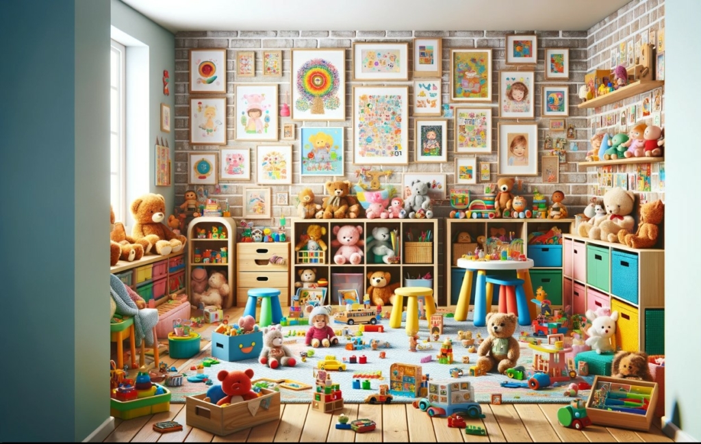 Bilderrahmenwand für das Kinderizimmer